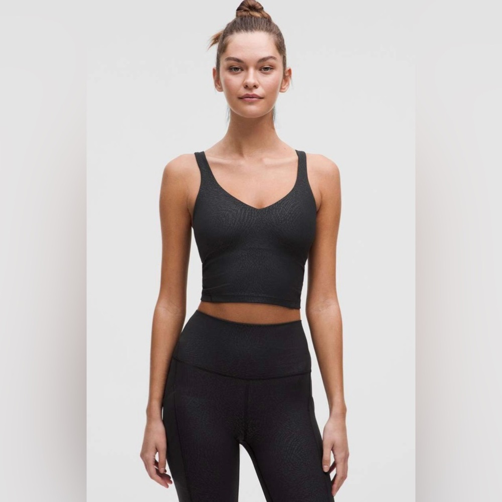 NWT Lululemon Align Tank Top Light Support A/B Cup Size 4 Ripple emboss Black